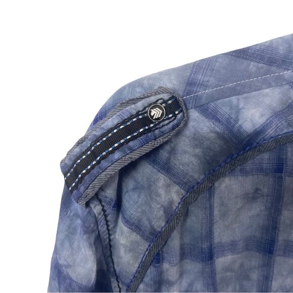 SMASH Western LS Snap Front Shirt, 100% Cotton, Blues Cowgirl BarnCorp Western L - Picture 3 of 8